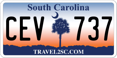 SC license plate CEV737