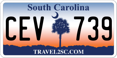 SC license plate CEV739