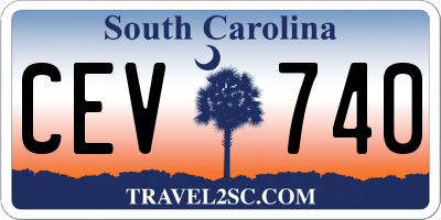 SC license plate CEV740
