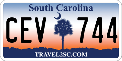SC license plate CEV744