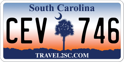 SC license plate CEV746