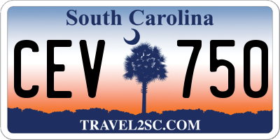 SC license plate CEV750