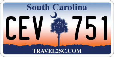SC license plate CEV751