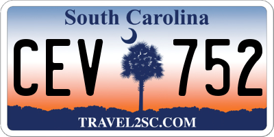 SC license plate CEV752