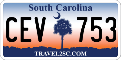 SC license plate CEV753