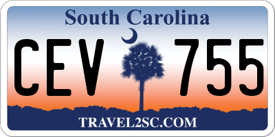 SC license plate CEV755