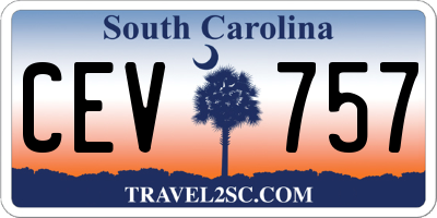 SC license plate CEV757