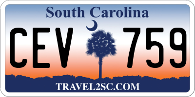 SC license plate CEV759