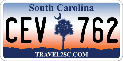 SC license plate CEV762