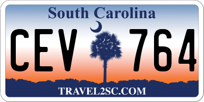 SC license plate CEV764