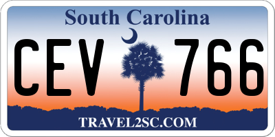 SC license plate CEV766