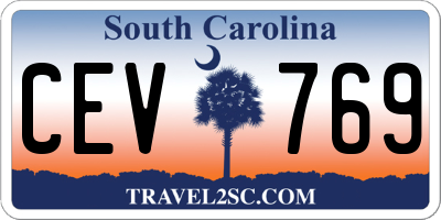 SC license plate CEV769