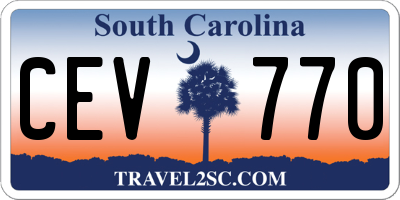 SC license plate CEV770