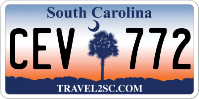SC license plate CEV772