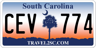 SC license plate CEV774