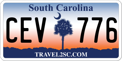 SC license plate CEV776