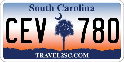 SC license plate CEV780