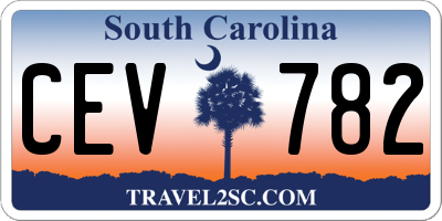 SC license plate CEV782
