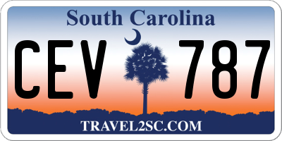 SC license plate CEV787
