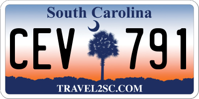 SC license plate CEV791