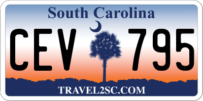 SC license plate CEV795