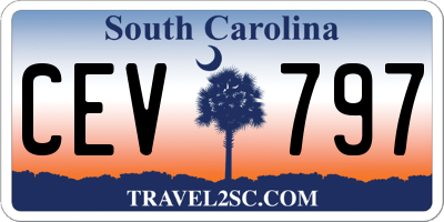 SC license plate CEV797