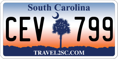 SC license plate CEV799