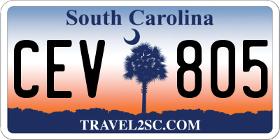 SC license plate CEV805