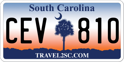 SC license plate CEV810