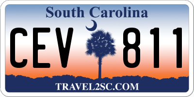 SC license plate CEV811