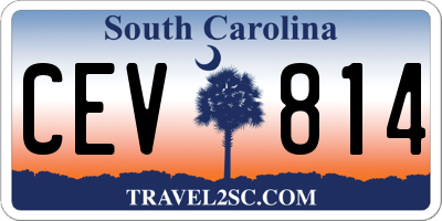 SC license plate CEV814