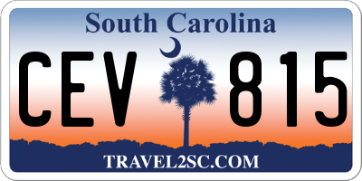 SC license plate CEV815