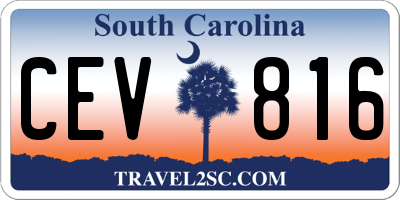 SC license plate CEV816