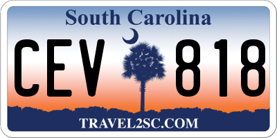 SC license plate CEV818
