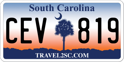 SC license plate CEV819