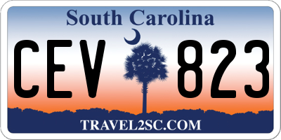 SC license plate CEV823