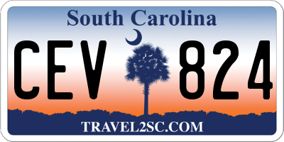 SC license plate CEV824