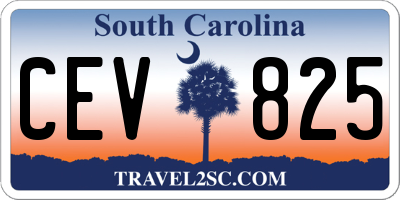 SC license plate CEV825