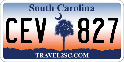 SC license plate CEV827