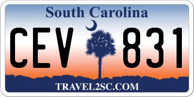 SC license plate CEV831