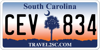 SC license plate CEV834