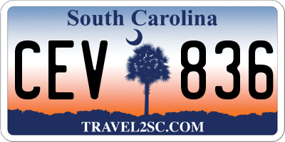 SC license plate CEV836