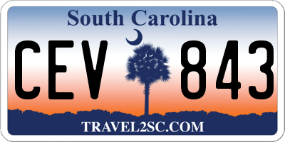 SC license plate CEV843