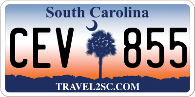 SC license plate CEV855