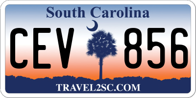 SC license plate CEV856