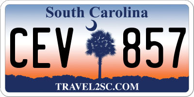 SC license plate CEV857