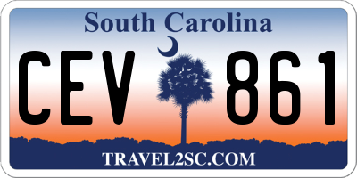 SC license plate CEV861