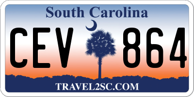 SC license plate CEV864