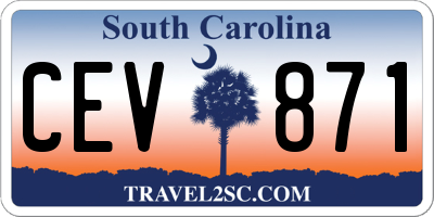 SC license plate CEV871