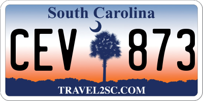 SC license plate CEV873